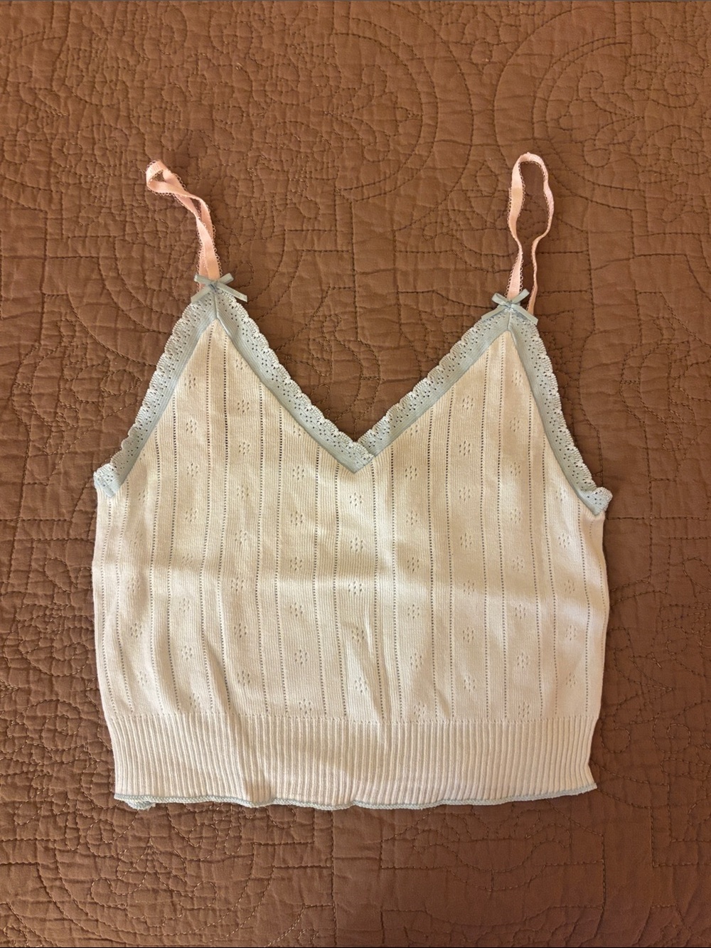 Pretties Venice Light Blue Cami with Pink Adjustable Straps